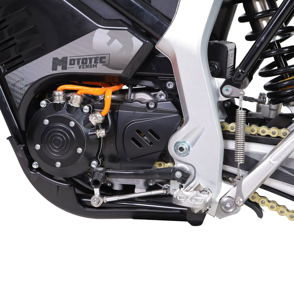 MotoTec Venom 72v 12000w Electric Dirt Bike Black