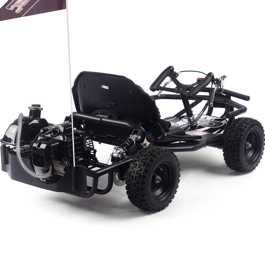 MotoTec Sandman Kids Gas Powered 49cc Go Kart Black