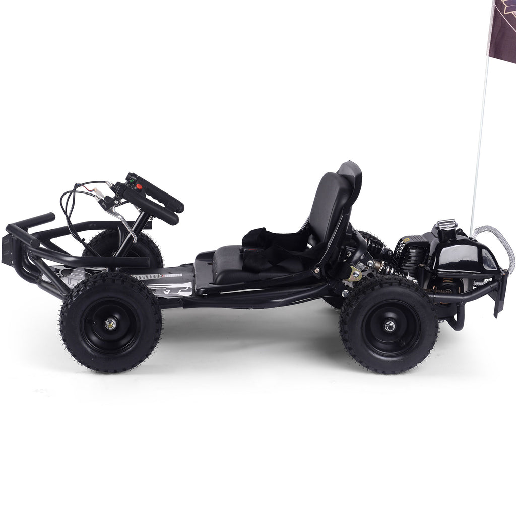 MotoTec Sandman Kids Gas Powered 49cc Go Kart Black