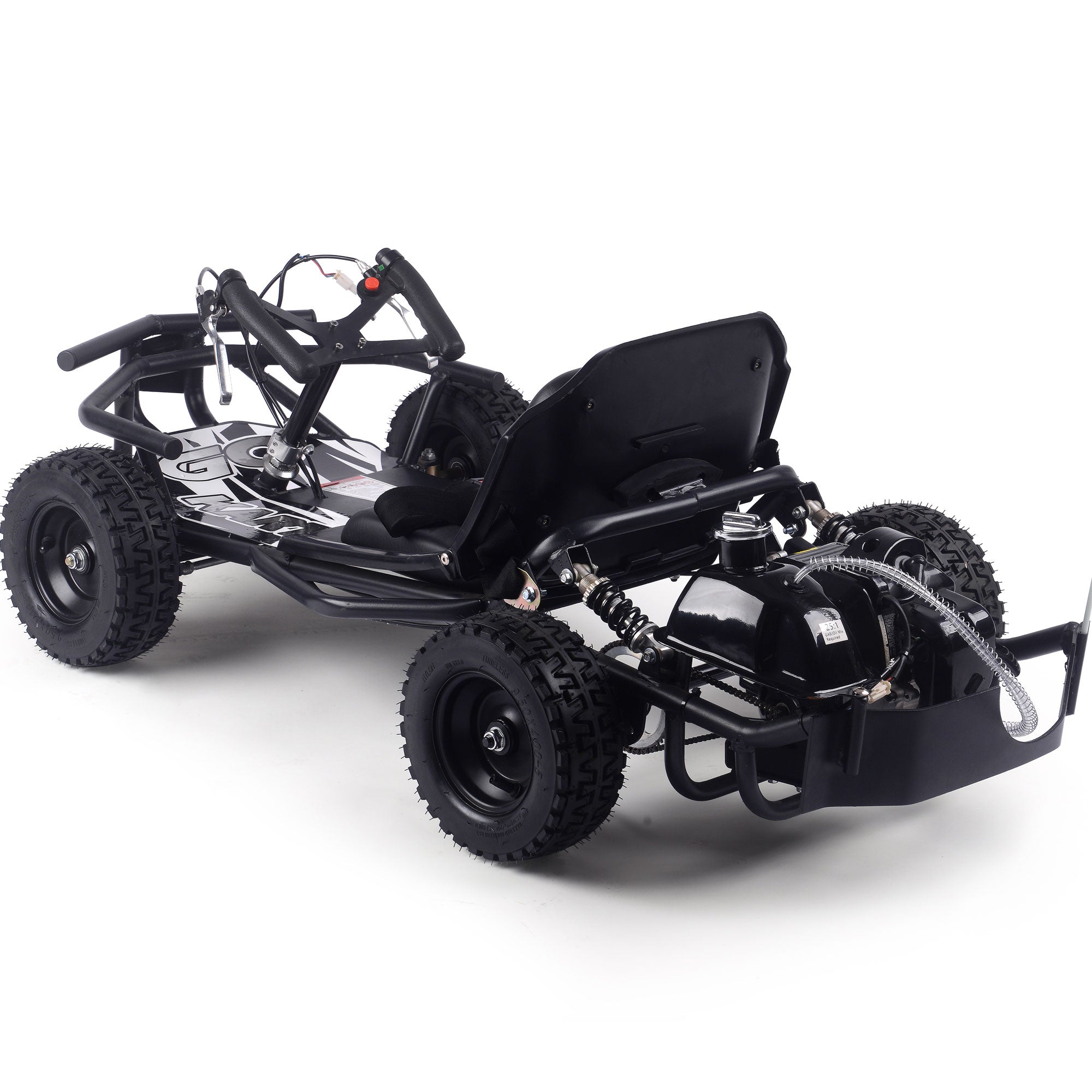 MotoTec Sandman Kids Gas Powered 49cc Go Kart Black