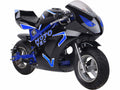 MotoTec Gas Pocket Bike GT 49cc 2-Stroke Blue