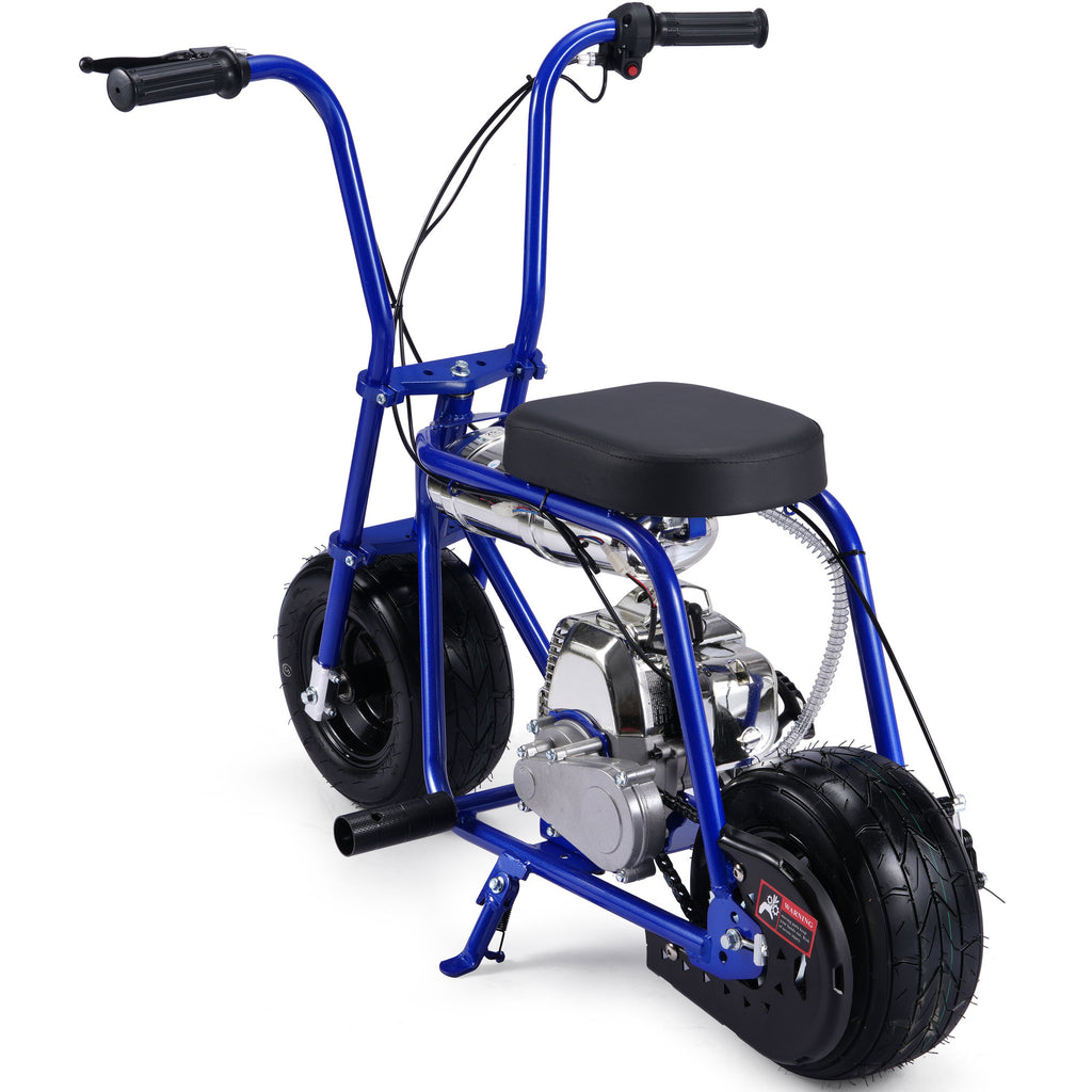 MotoTec Wild Rover 49cc 2-Stroke Kids Gas Mini Bike Blue
