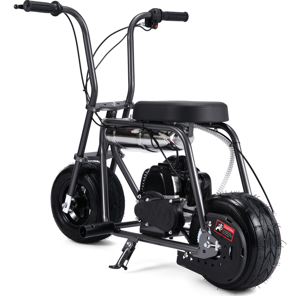 MotoTec Wild Rover 49cc 2-Stroke Kids Gas Mini Bike Grey