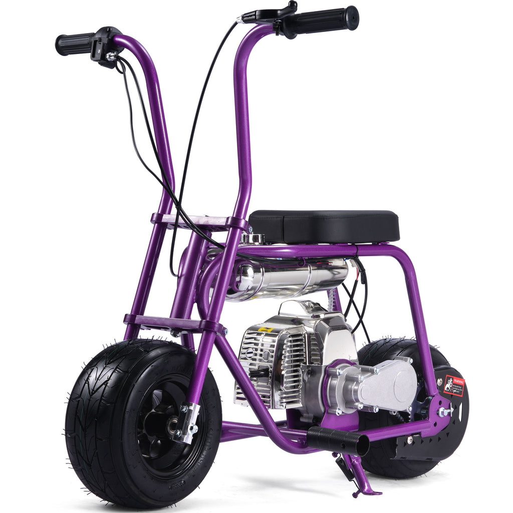 MotoTec Wild Rover 49cc 2-Stroke Kids Gas Mini Bike Purple
